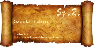 Szeitz Robin névjegykártya